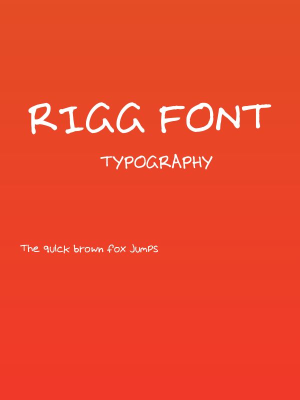 RIGG Font Poster