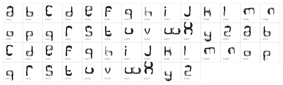 RINGPULL 1 Character Map