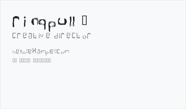 RINGPULL 1 Business Card