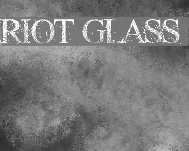 RIOT GLASS Font examples
