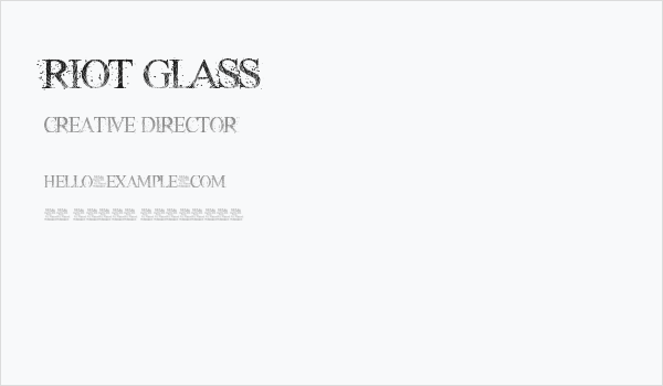 RIOT GLASS Business Card