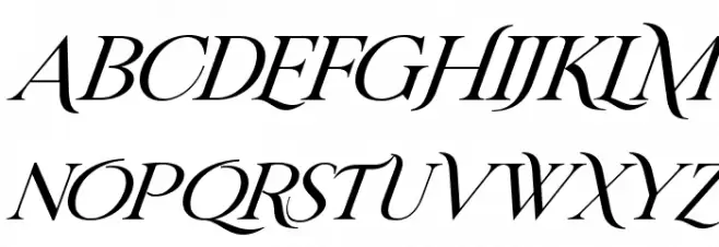 RIVERFLOWS Italic Polices MAJUSCULES