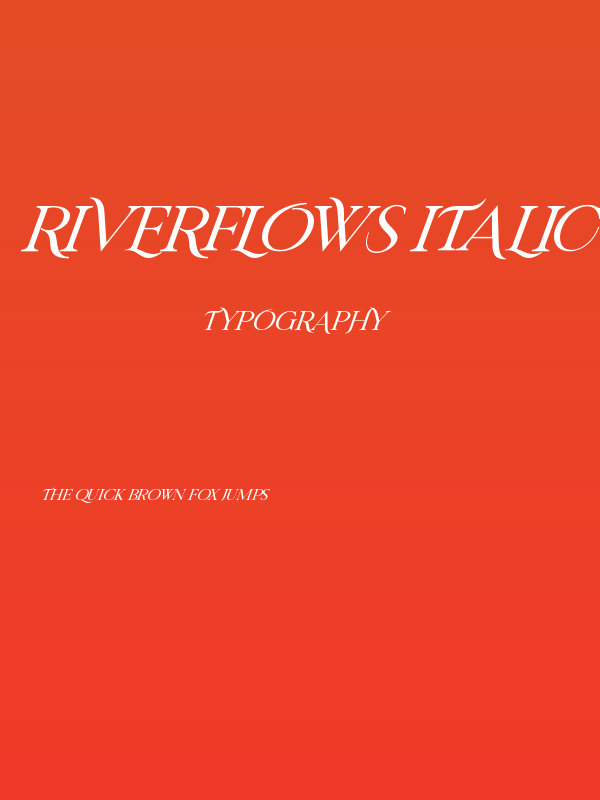 RIVERFLOWS Italic Poster