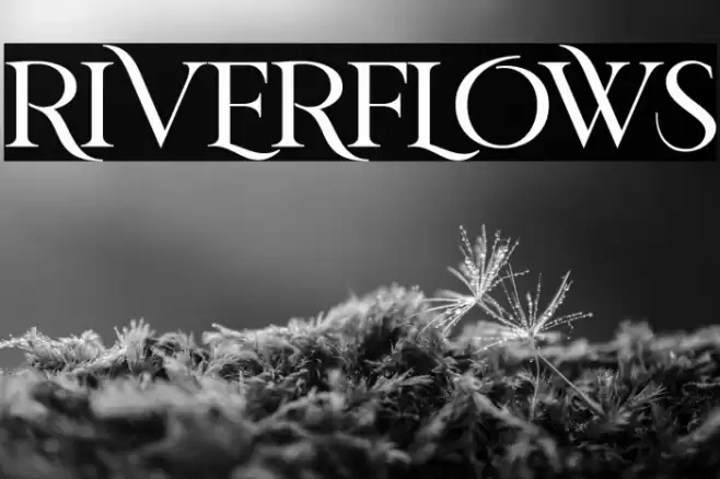 RIVERFLOWS Font examples
