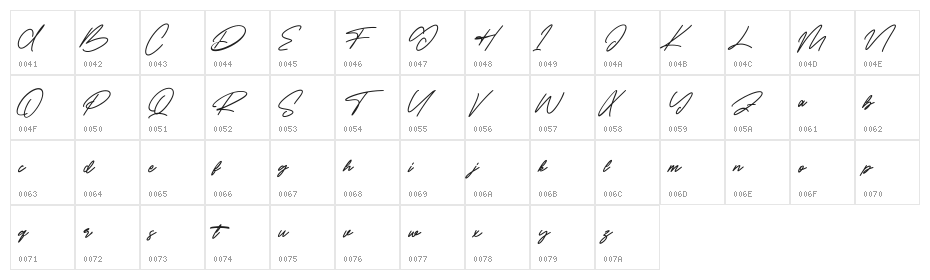 Rialltos Free Regular Character Map