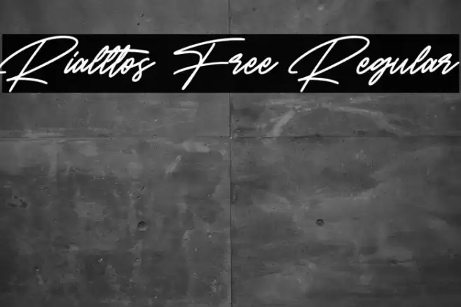 Rialltos Free Regular Font examples