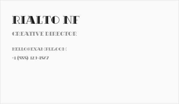 Rialto NF Business Card