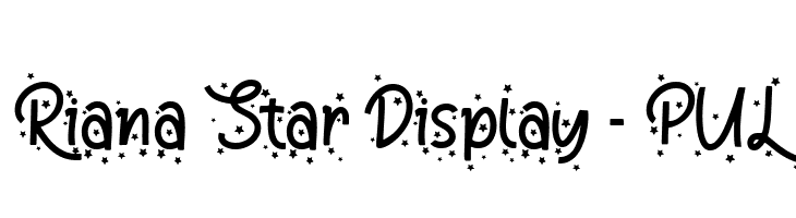 Riana Star Display - PUL  font caratteri gratis