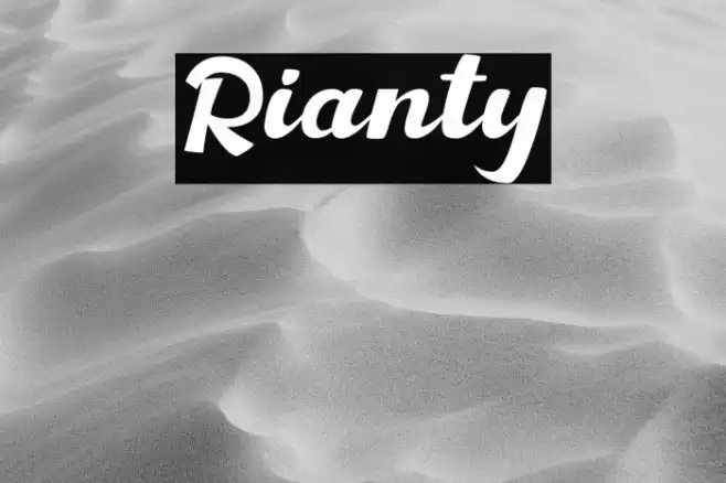 Rianty Font examples