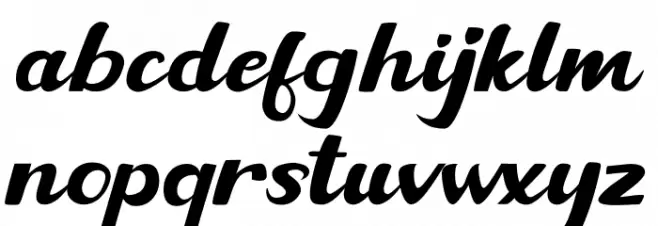 Rianty Schriftart Kleinbuchstaben