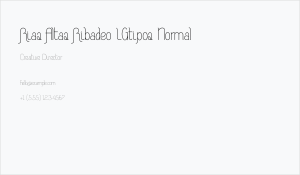 Rias Altas Ribadeo LGtipos Normal Business Card