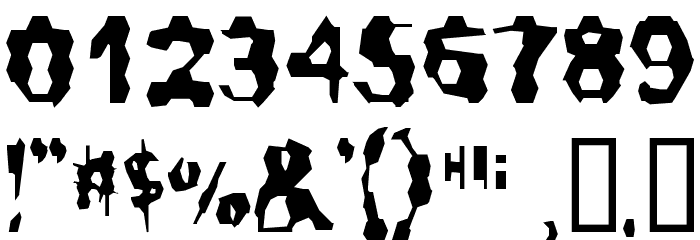 Ribbed Rough Rider Font OTHER CHARS
