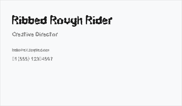 Ribbed Rough Rider Business Card