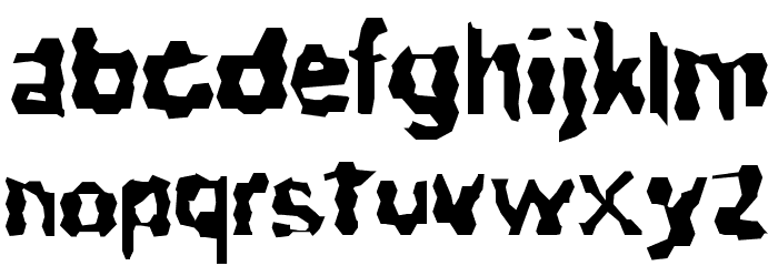 Ribbed Rough Rider Font LOWERCASE