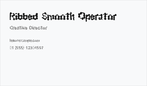 Ribbed Smooth Operator Business Card