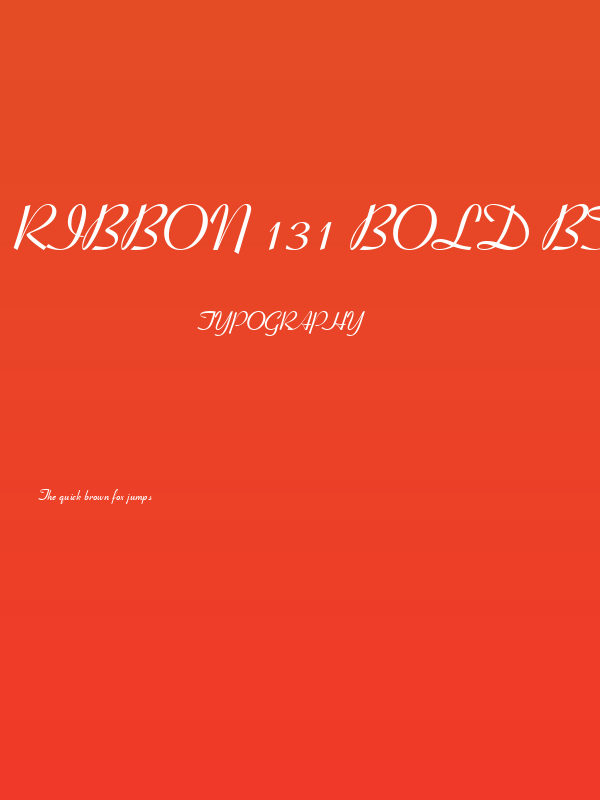 Ribbon 131 Bold BT Poster