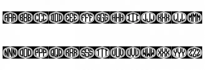 Ribbon Monogram Regular 字体 大写