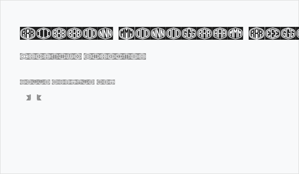 Ribbon Monogram Regular Business Card