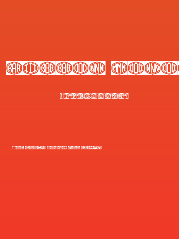 Ribbon Monogram Regular Poster