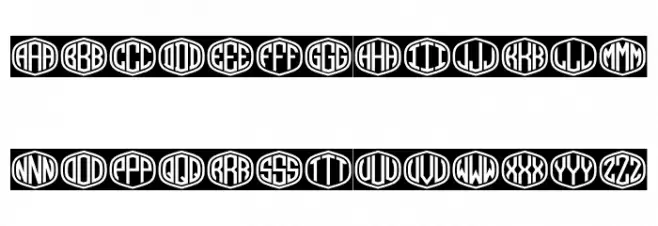 Ribbon Monogram Regular फ़ॉन्ट लोअरकेस