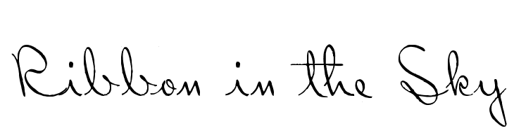 Ribbon in the Sky Font