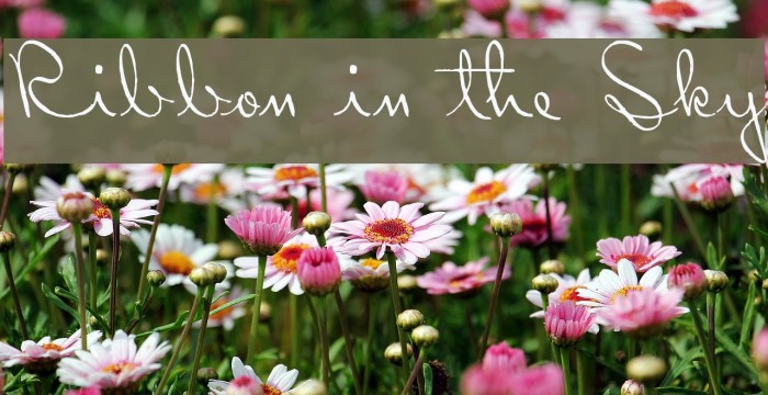 Ribbon in the Sky Font examples