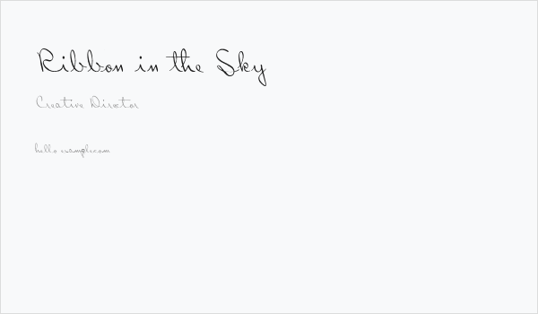 Ribbon in the Sky Business Card