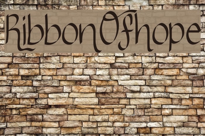 RibbonOfhope Font examples