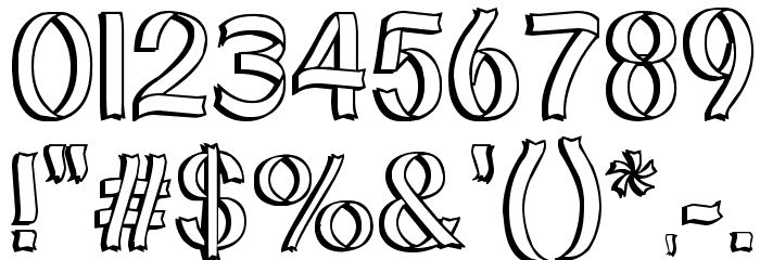 RibbonShadow Font OTHER CHARS