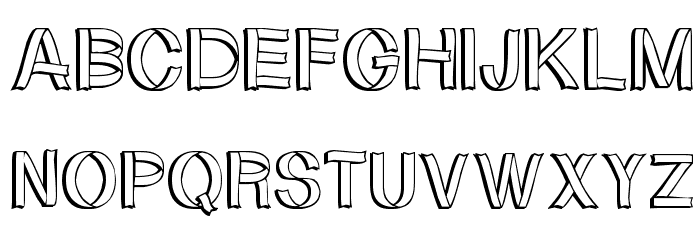 RibbonShadow Font LOWERCASE