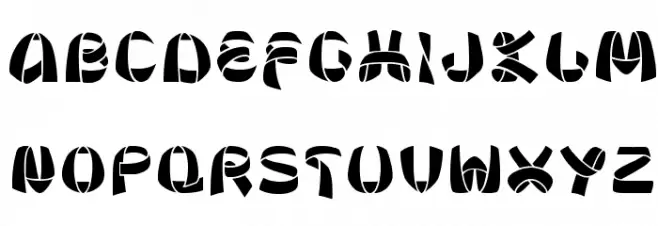Ribbon Schriftart Kleinbuchstaben