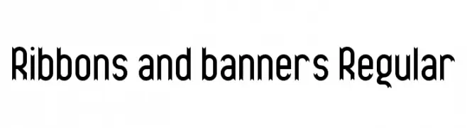 Ribbons and banners Regular  Frei Schriftart Herunterladen