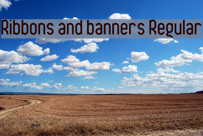 Ribbons and banners Regular Font examples
