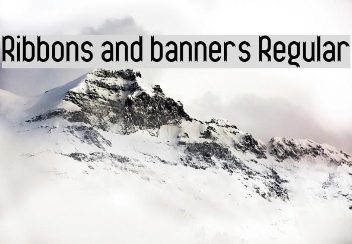 Ribbons and banners Regular Font examples