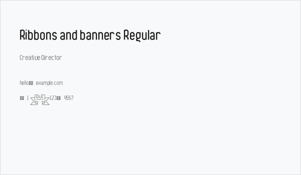 Ribbons and banners Regular Business Card