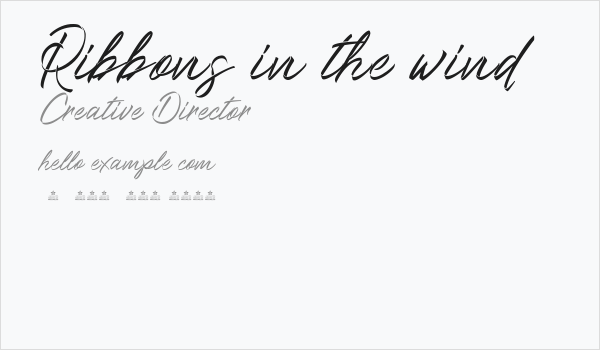 Ribbons in the wind Business Card