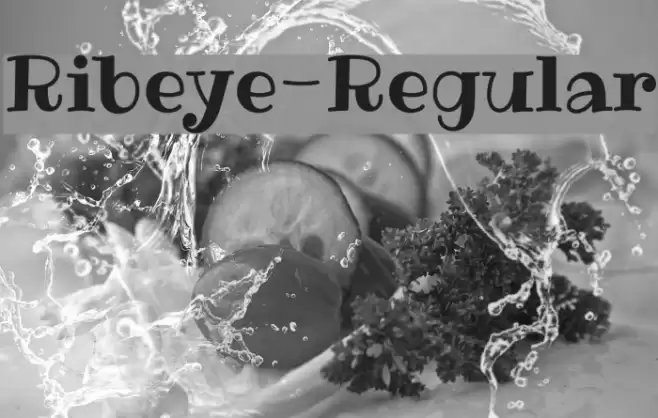 Ribeye-Regular Шрифта examples