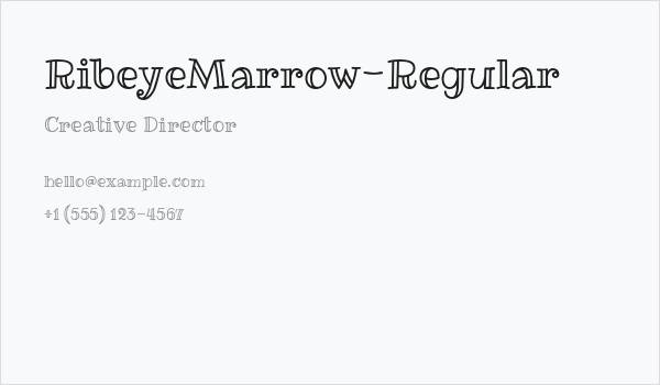 RibeyeMarrow-Regular Business Card