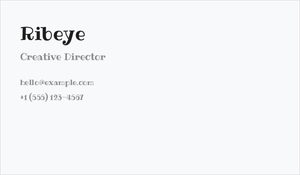 Ribeye Business Card