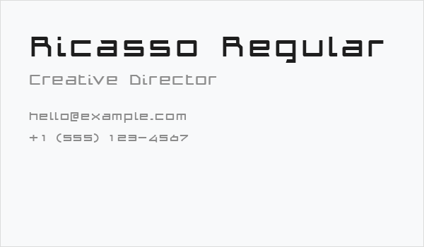 Ricasso Regular Business Card