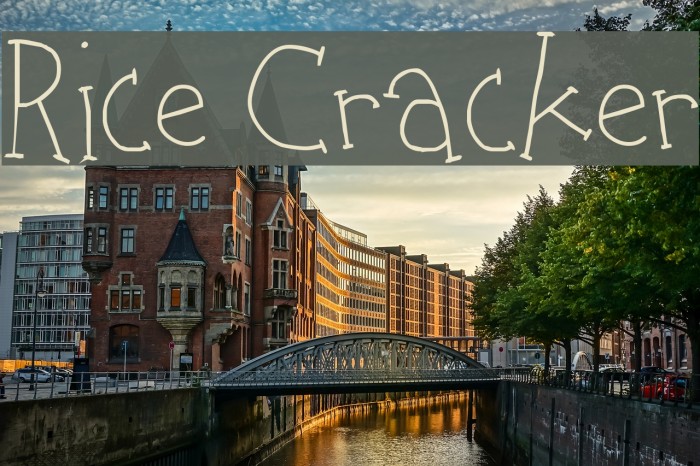 Rice Cracker Font examples