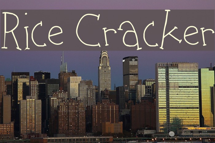 Rice Cracker Font examples