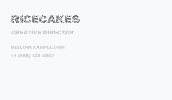 Ricecakes Business Card