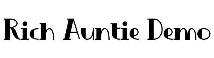Rich Auntie Demo  नि: शुल्क फ़ॉन्ट्स डाउनलोड
