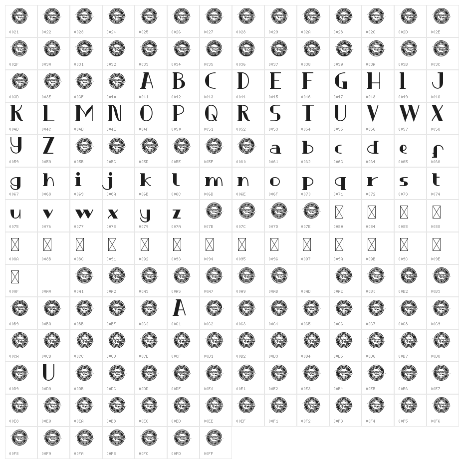 Rich Auntie Demo Character Map