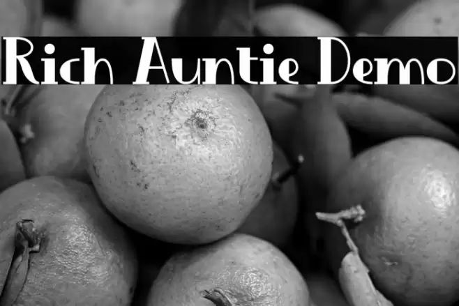 Rich Auntie Demo Font examples