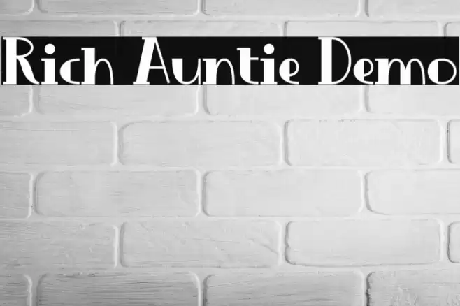 Rich Auntie Demo Font examples