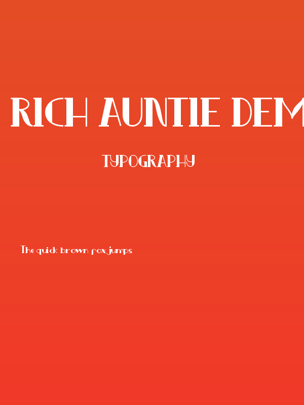 Rich Auntie Demo Poster