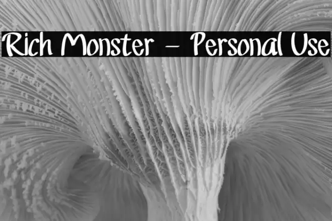 Rich Monster - Personal Use Font examples