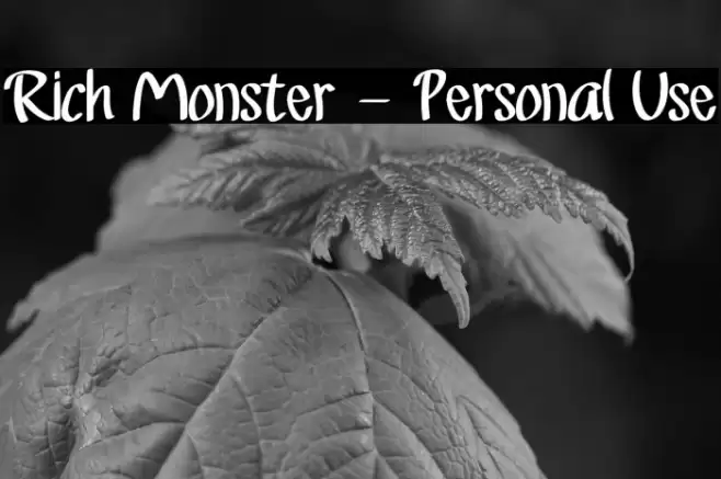 Rich Monster - Personal Use Font examples